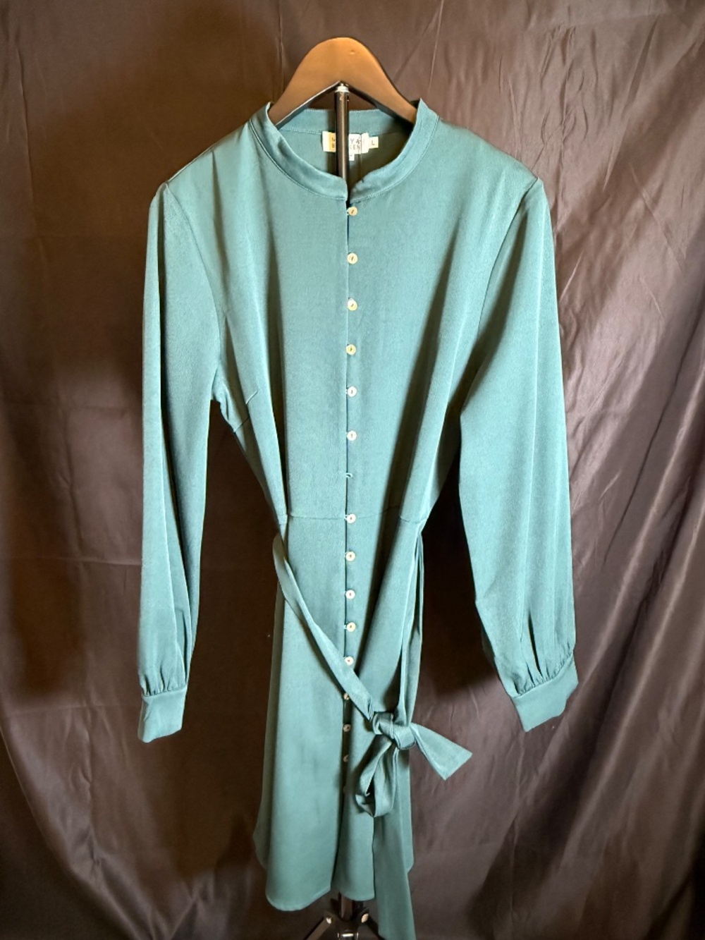 NWT Boutique Brand Molly Bracken Teal Dress BEAUTIFUL (LG) - Picture 6 of 16